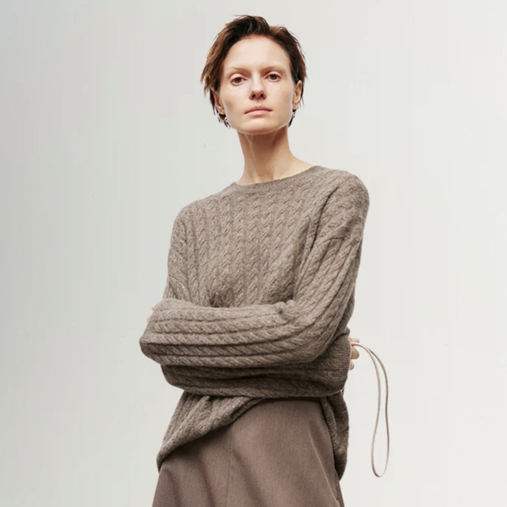 Meilleur Moment cable knit cashmere sweater